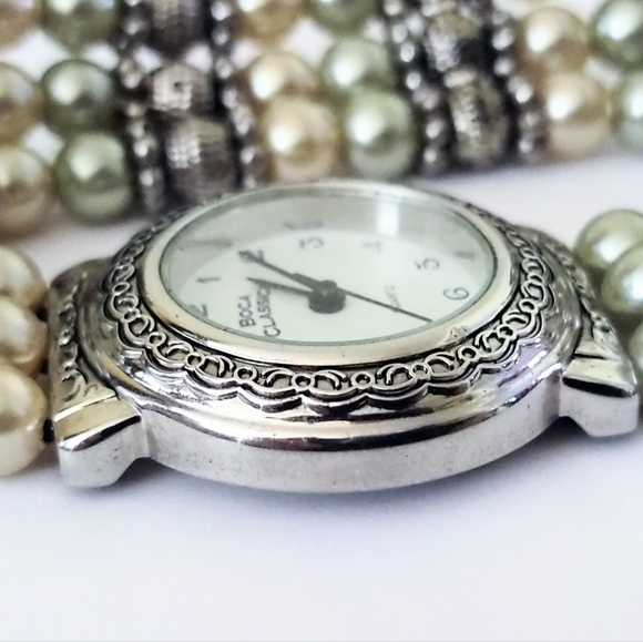 Boca Classics Vintage Beaded Wrist Watch 6.5"-7" - Picture 6 of 7